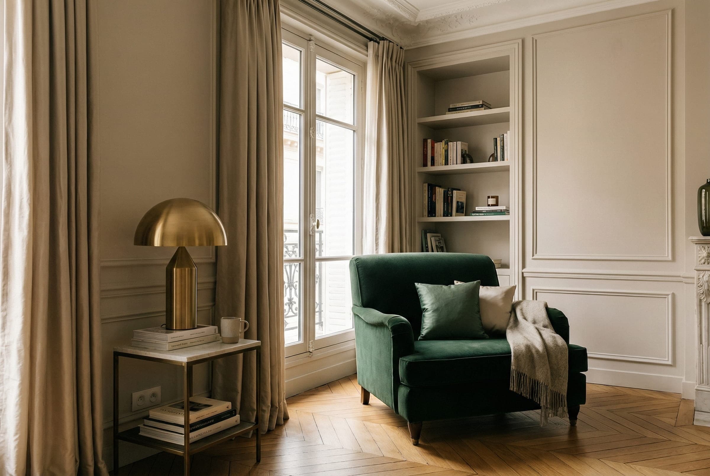 High-end Parisian apartment furnishing
