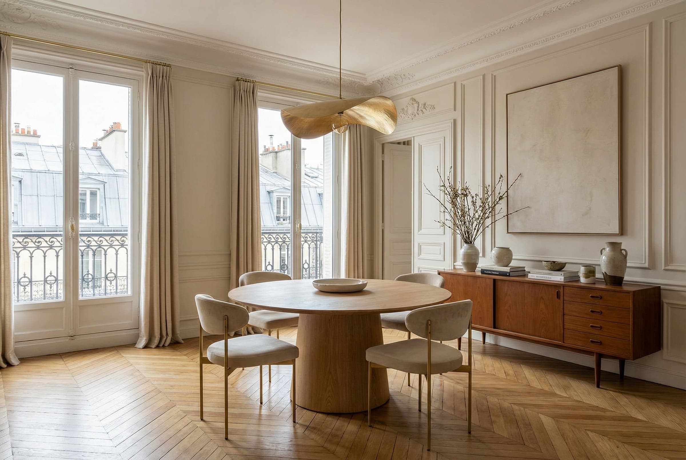 Furniture selection by interior designer