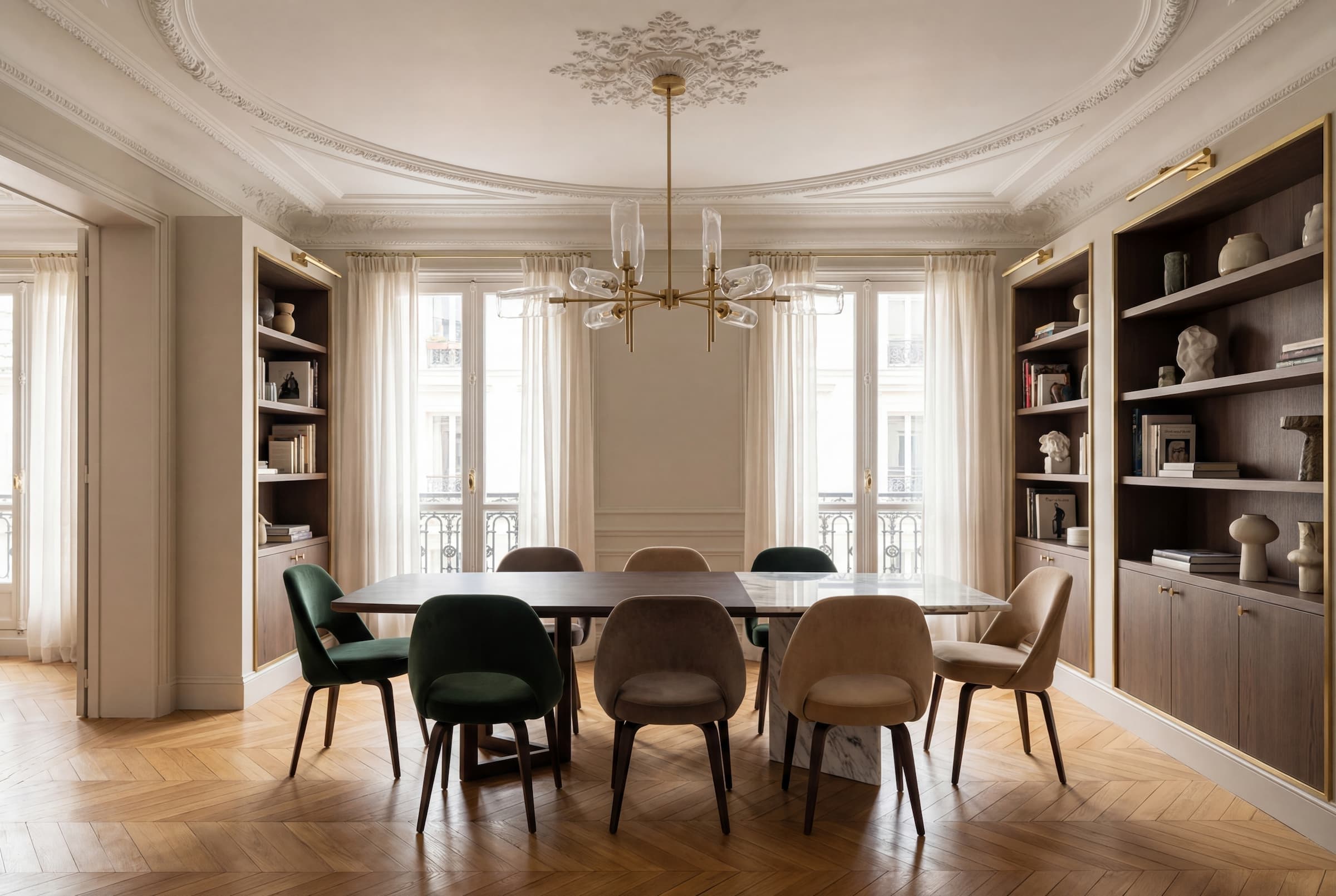 Appartement parisien rénové avec luxe